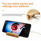 Wireless Charger - New private mould bamboo Bracket Power Bank with Wireless Charger LWS-2017